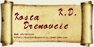 Kosta Drenovčić vizit kartica